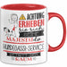 Hundegassi-Service Tasse Geschenk Lustiger Spruch Bitte Erheben Sie Sich Seine Majestät Die Hundegassi-Service Betritt Den Raum Rot Trendation