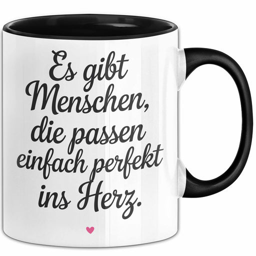 Romantisches Paar Jahrestagsfeier Tasse Geschenk Lustige Geschenkidee Spruch Es Gibt Menschen Die Passen Einfach Perfekt Ins Herz Trendation
