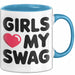 Sarkastische Jungs Sarkasmus Tasse Geschenk Lustige Geschenkidee Spruch Mädchen Lieben Meinen Swag Blau Trendation
