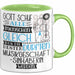 Musikgeschäftsinhaberin Geschenk Becher Tasse Gott Schuf Alle Menschen Gleich Nur Die Besten Durfeten Musikgeschäftsinhaberin Werden Geschenkidee Lustig Grün Trendation