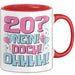 20er Geburtstag Geschenk Männer Frauen 20 Nein Doch Ohhhh Lustiger Spruch Geschenkidee Kaffee-Becher Rot Trendation