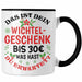 Wichtelgeschenk für 30 Euro Tasse Wichteln für Frauen Kollegen Wichtel-Tasse Schrott-Wichteln Schrottwichteln Schwarz Trendation