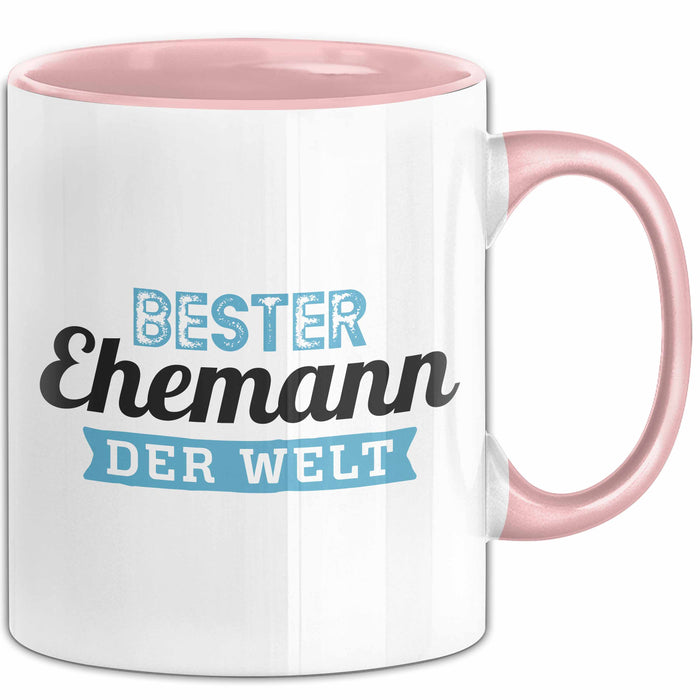 Bester Ehemann Der Welt Tasse Geschenk Becher Jahrestag Rosa Trendation