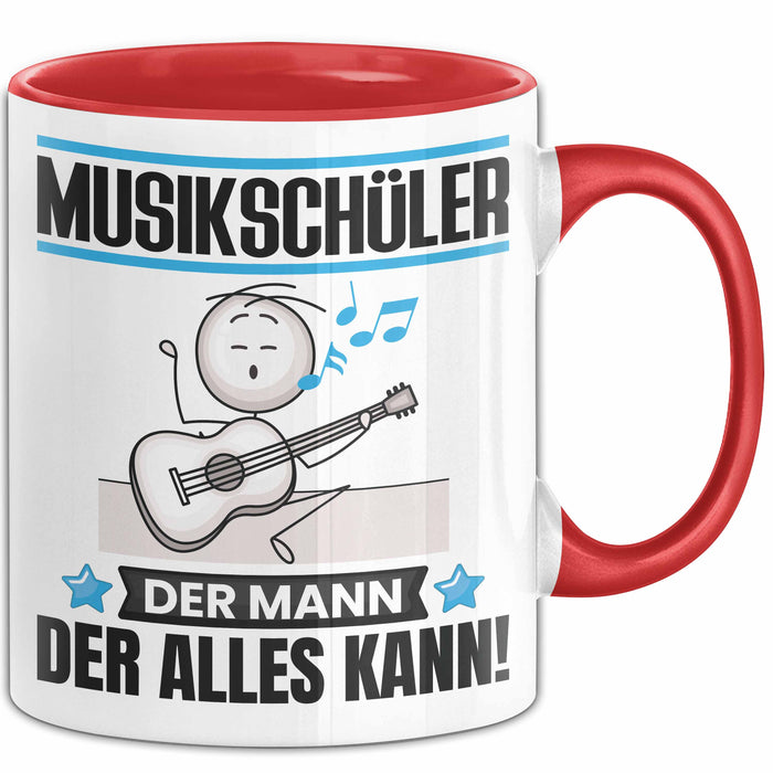 Musikschüler Tasse Geschenk für Musikschüler Der Mann Der Alles Kann Geschenkidee zum Geburtstag Rot Trendation