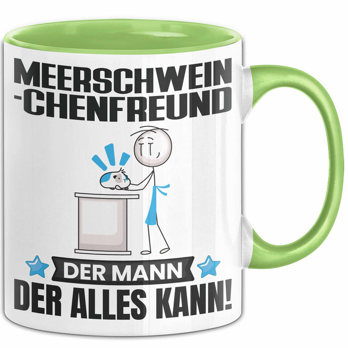 Meerschweinchenfreund Tasse Geschenk für Meerschweinchenfreund Der Mann Der Alles Kann Geschenkidee zum Geburtstag Grün Trendation