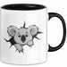 Koala Tierliebhaber Tasse Geschenk Lustige Geschenkidee Spruch Schwarz Trendation