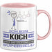 Koch Geschenk Tasse Ich Bin Koch Aber Sag Doch Einfach Superheld Lustige Geschenkdiee für Koch Kaffee-Becher Rosa Trendation
