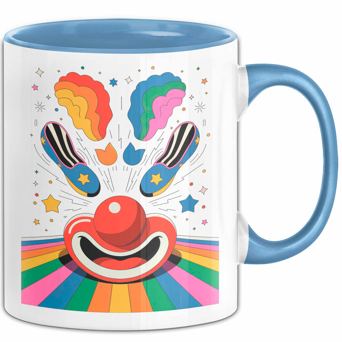 Clown Tasse Geschenk Lustige Geschenkidee Spruch Für Zirkus Humor Liebhaber Blau Trendation
