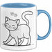 Katzen Tierliebhaber Tasse Geschenk Lustige Geschenkidee Spruch Blau Trendation