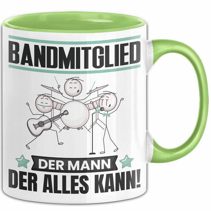 Bandmitglied Tasse Geschenk für Bandmitglied Der Mann Der Alles Kann Geschenkidee zum Geburtstag Grün Trendation