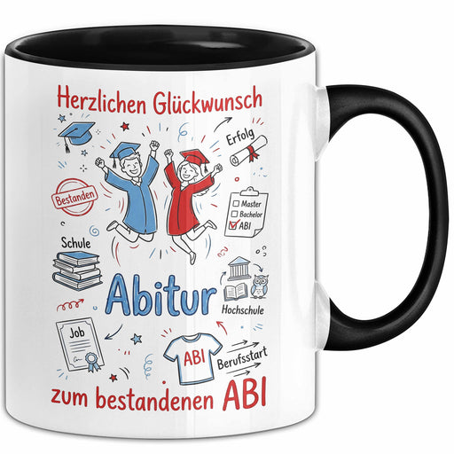 Schüler Abschluss Tasse Geschenk Lustige Geschenkidee Spruch Herzlichen Glückwunsch Abitur Trendation