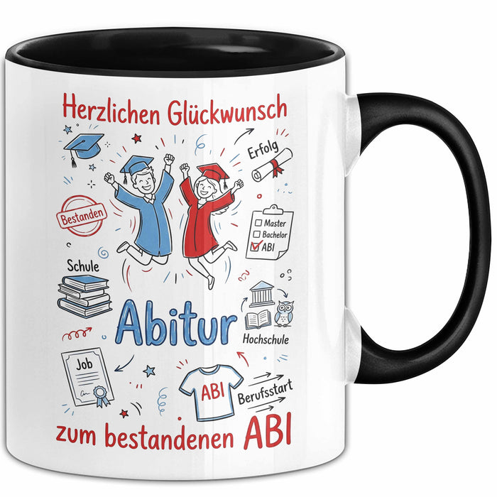Schüler Abschluss Tasse Geschenk Lustige Geschenkidee Spruch Herzlichen Glückwunsch Abitur Trendation
