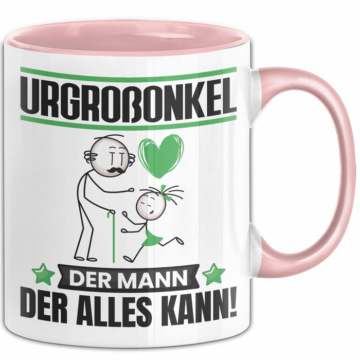 Urgroßonkel Tasse Geschenk für Urgroßonkel Der Mann Der Alles Kann Geschenkidee zum Geburtstag Rosa Trendation