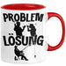 Angler Tasse Geschenk für Fischer Angler Männer Geschenkidee Problem und Lösung Angeln Rot Trendation
