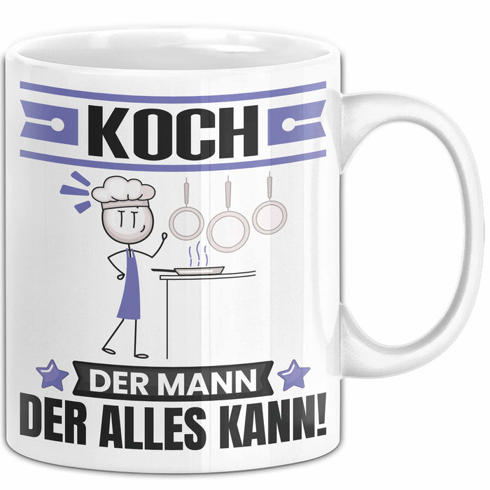 Koch Tasse Geschenk für Koch Der Mann Der Alles Kann Geschenkidee zum Geburtstag Weiß Trendation