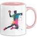 Handballspieler Tasse Geschenk Lustige Geschenkidee Spruch Rosa Trendation