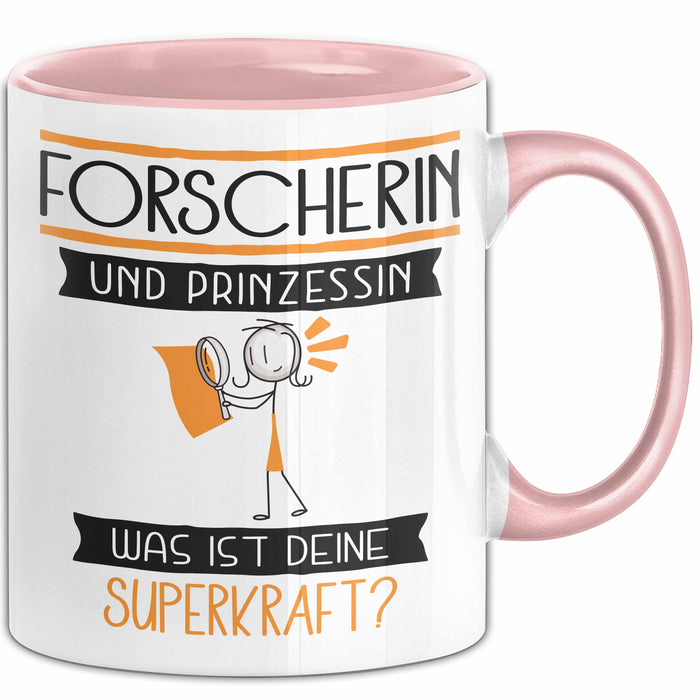 Forscherin Und Prinzessin Tasse Geschenk Für Eine Forscherin Geburtstag Was Ist Deine Superkraft Rosa Trendation
