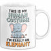 Elefant Tier Tasse Geschenk Lustige Geschenkidee Spruch Das Ist Mein Mensch Kostüm Ich Bin Eigentlich Ein Elefant Weiß Trendation