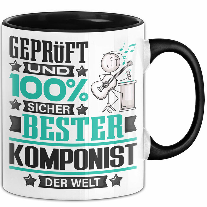 Komponist Geschenk Lustiger Spruch für Komponist Geschenkidee Bester Komponist Der Welt Schwarz Trendation