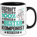 Komponist Geschenk Lustiger Spruch für Komponist Geschenkidee Bester Komponist Der Welt Schwarz Trendation