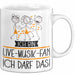 Geschenk für Live-Musik-Fan Tasse Lustige Geschenkidee Geburtstag Ich Bin Live-Musik-Fan Ich Darf Das Weiß Trendation