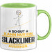 Slackliner Geschenk Tasse So Gut Kann Nur Ein Slackliner Aussehen Geschenkidee Kaffee-Becher Grün Trendation
