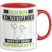Konzertgänger Tasse Geschenk für Konzertgänger Geburtstag Lustiger Spruch Kaffee-Becher Was Ist Deine Superkraft Rot Trendation