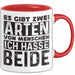 Humor Tasse Geschenk Es Gibt 2 Arten Von Menschen Ich Hasse Sie Beide Becher Rot Trendation