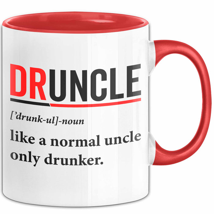 Onkel Sarkastisch Sarkasmus Tasse Geschenk Lustige Geschenkidee Spruch Druncle Definition Rot Trendation