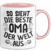 Oma Tasse Geschenk So Sieht Die Beste Oma Der Welt Aus Muttertag Rosa Trendation