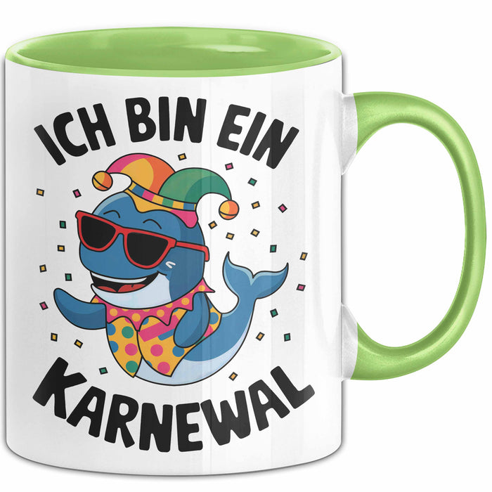 Kölner Karneval Tasse Geschenk Ich bin Karneval Fan Grün Trendation