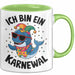 Kölner Karneval Tasse Geschenk Ich bin Karneval Fan Grün Trendation