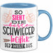 Schwiegertochter Tasse Geschenk Spruch So Sieht Die Beste Schwiegertochter Der Welt Aus Becher Blau Trendation