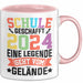Schule Geschafft Abschluss Abi Tasse Geschenk 2025 Eine Legende Geht Vom Gelände Rosa Trendation