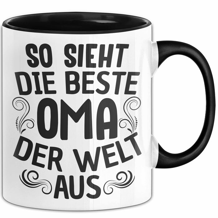 Oma Tasse Geschenk So Sieht Die Beste Oma Der Welt Aus Muttertag Trendation