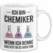 Chemiker Chemielehrer Tasse Geschenk Lustige Geschenkidee Spruch Wenn Ich Renne Solltest Du Es Auch Tun Weiß Trendation