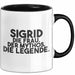 Sigrid Tasse Sigrid – Die Frau. Der Mythos. Die Legende. Geschenk Schwarz Trendation