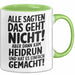 Heidrun Tasse Geschenk Alle Sagten Das Geht Nicht Aber Dann Kam Heidrun Und Hat Es Einfach Gemacht Geschenkidee Becher mit Name Grün Trendation
