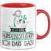 Geschenk für Hundebesitzerin Tasse Lustige Geschenkidee Geburtstag Ich Bin Hundebesitzerin Ich Darf Das Rot Trendation