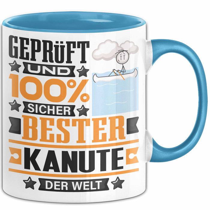 Kanute Geschenk Lustiger Spruch für Kanute Geschenkidee Bester Kanute Der Welt Blau Trendation