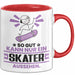 Skater Geschenk Tasse So Gut Kann Nur Ein Skater Aussehen Geschenkidee Kaffee-Becher Rot Trendation