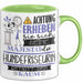 Hundefriseurin Tasse Geschenk Lustiger Spruch Bitte Erheben Sie Sich Seine Majestät Die Hundefriseurin Betritt Den Raum Grün Trendation