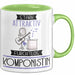 Komponistin Tasse Geschenk Becher Stark Attraktiv Furchtlos Komponistin Lustige Geschenkidee Grün Trendation