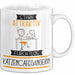 Katzencafégängerin Tasse Geschenk Becher Stark Attraktiv Furchtlos Katzencafégängerin Lustige Geschenkidee Weiß Trendation