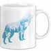 Wolf Tasse Geschenk Silhouette Landschaft Mond Geschenkidee Weiß Trendation