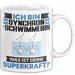 Synchronschwimmerin Tasse Geschenk für Synchronschwimmerin Geburtstag Lustiger Spruch Kaffee-Becher Was Ist Deine Superkraft Weiß Trendation