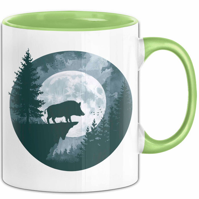 Schweinezüchter Schweine Tier Tasse Becher Geschenk Lustige Geschenkidee Spruch Grün Trendation