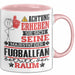 Fußballfan Geschenk Tasse Lustiger Spruch Erheben Sie Sich Der Fußballfan Betritt den Raum Rosa Trendation