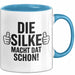Silke Tasse Geschenk Die Silke Macht Dat Schon Geschenkidee Becher mit Name Blau Trendation
