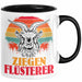Ziegen Hirte Geschenk Tasse Ziegen Flüsterer Geschenkidee Ziegen-Liebhaber Kaffee-Becher Schwarz Trendation